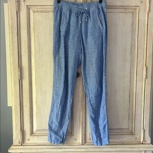 Lilly Pulitzer Taron Blue Linen Pants